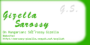 gizella sarossy business card